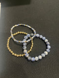 Blue Jasper Three-Bracelet Set